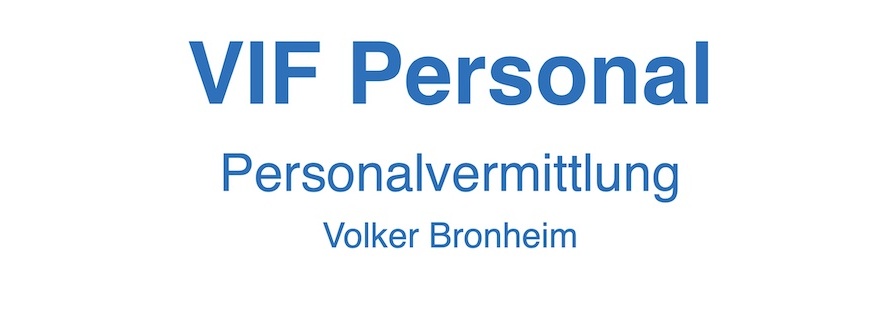 Logo VIF Personalberatung # Vermittlung in Festanstellung # Volker Bronheim